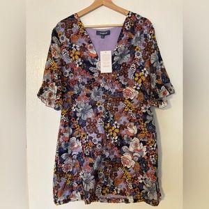 Vintage floral mini dress brand new with tags size large from ModCloth